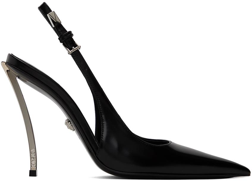 Versace Black Pin-Point Heels