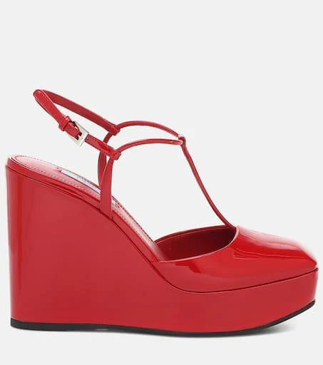Prada Patent leather wedge pumps 4