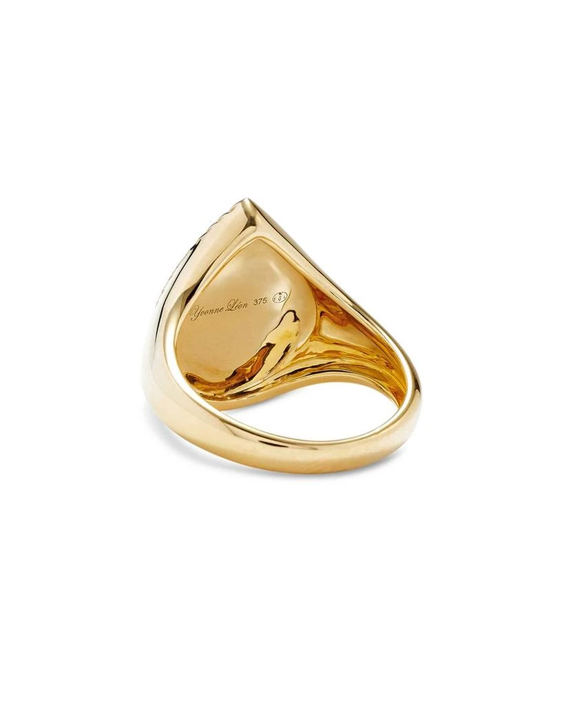 Yvonne Léon 9K Yellow Gold Diamond
Mother of Pearl Pear Signet Ring 3