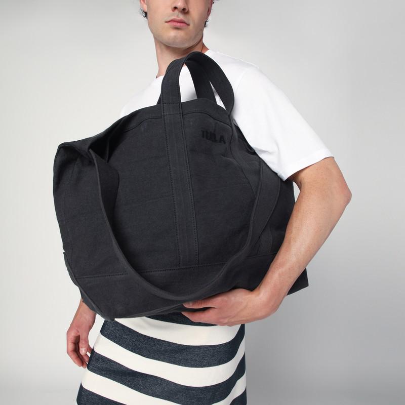 Tekla Beach bag in black cotton