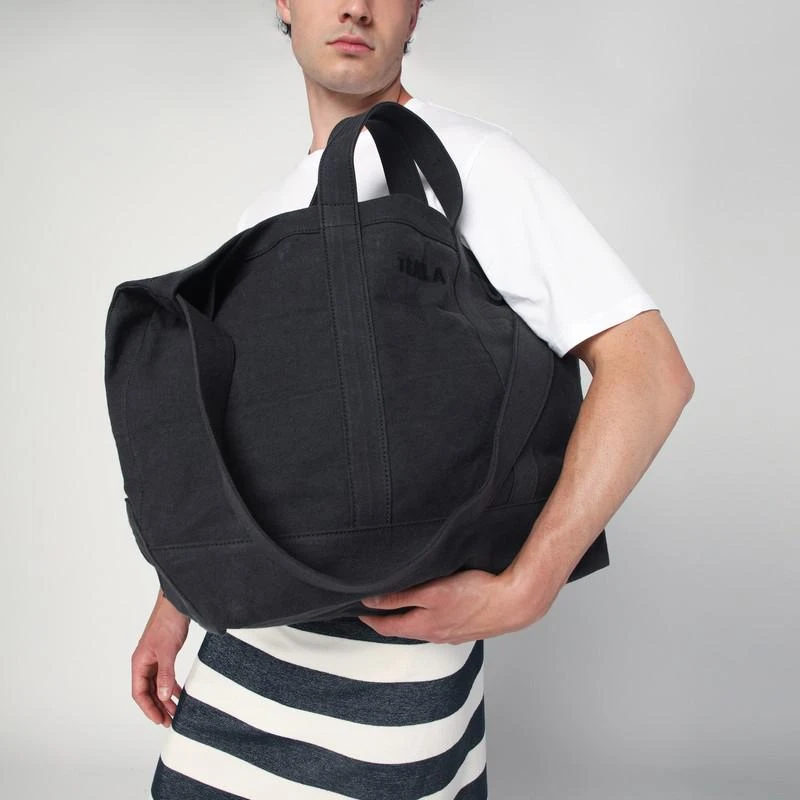 Tekla Beach bag in black cotton 2
