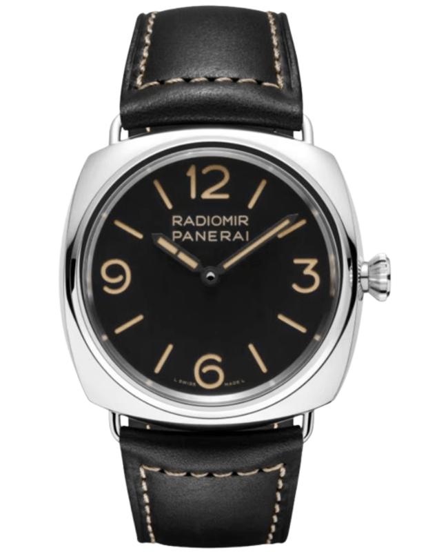 Panerai Panerai Radiomir Manual Winding Black Dial Leather Strap Men's Watch PAM01382