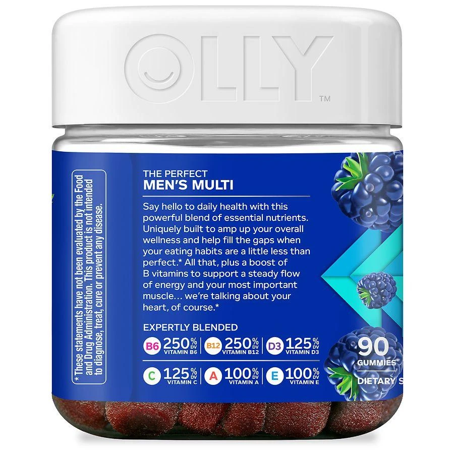 OLLY The Perfect Men's Multi Gummies Blackberry Blitz 2