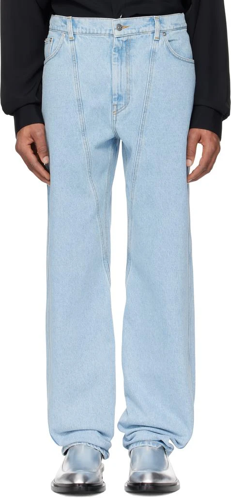 Mugler Blue Straight Leg Jeans 1