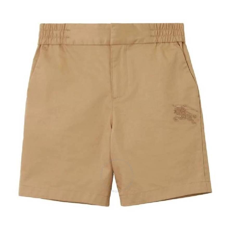 Burberry Kids Romeo EKD-Embroidery Cotton Bermuda Shorts