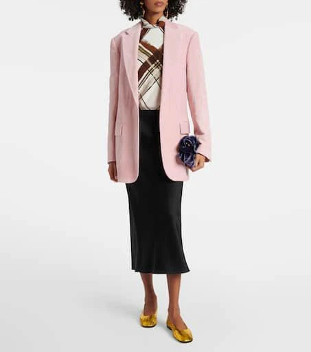 Dries Van Noten Croc-effect metallic leather ballet flats 3