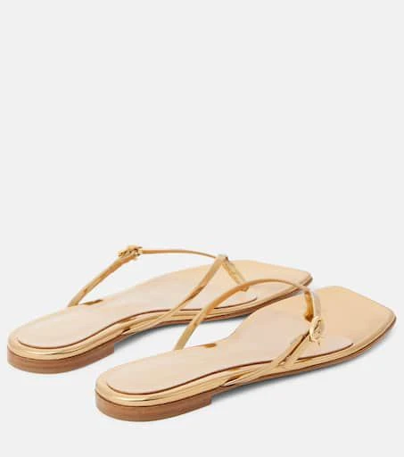 Gianvito Rossi Mirrored leather thong sandals 3