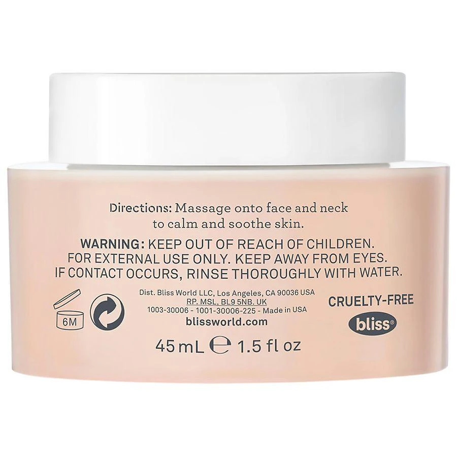 Bliss Rose Gold Rescue Gentle Moisture Cream For Sensitive Skin Fragrance-Free 2