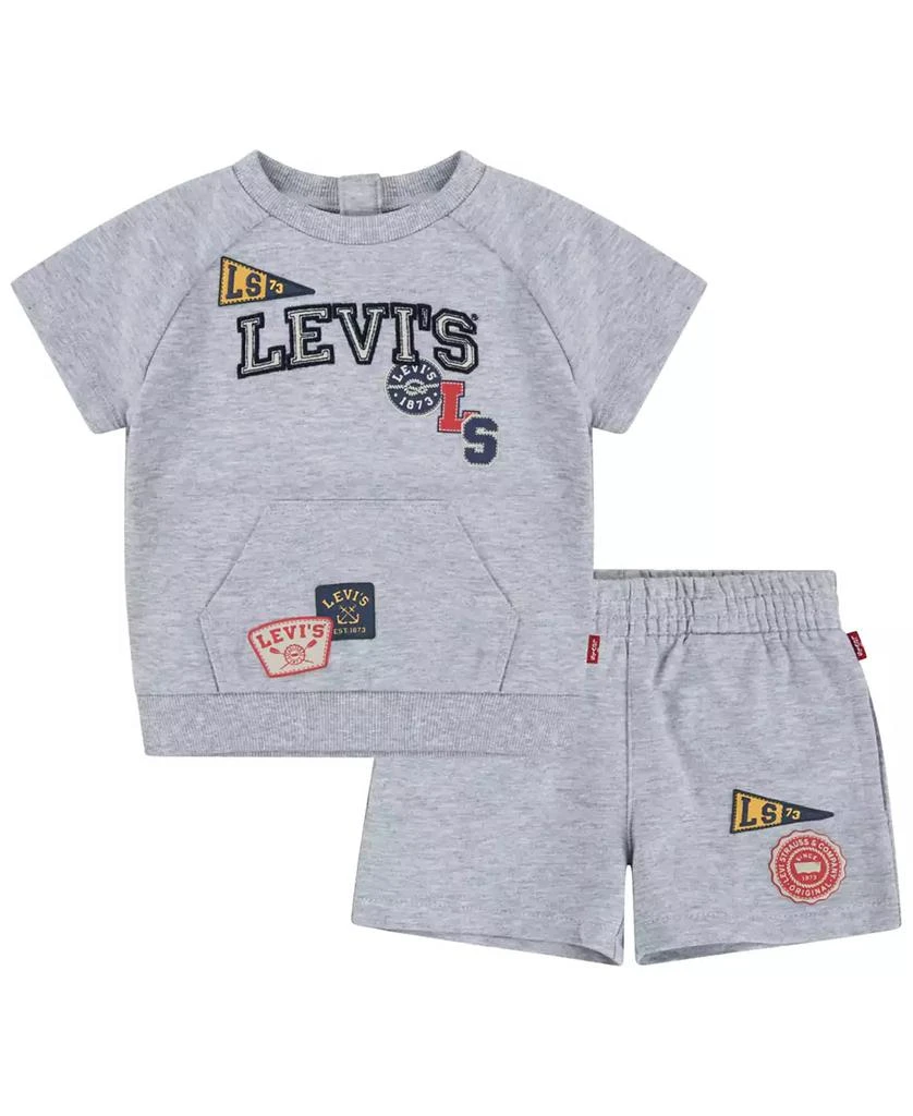 Levi's Baby Boys Coastal Prep Raglan Top and Shorts, 2-Piece Set 1