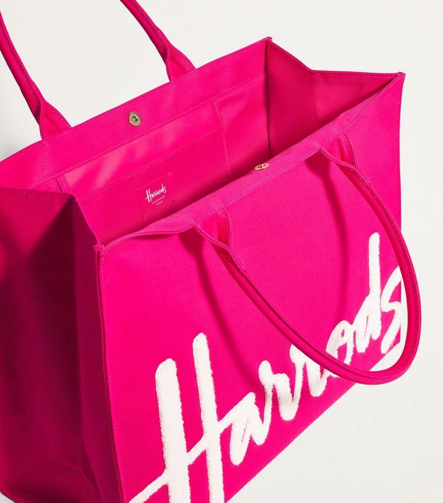 Harrods Large Cotton Logo Tote Bag 4