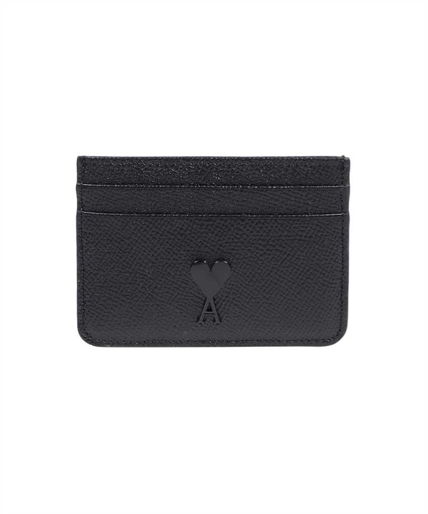 AMI Ami logo-plaque leather card holder 1