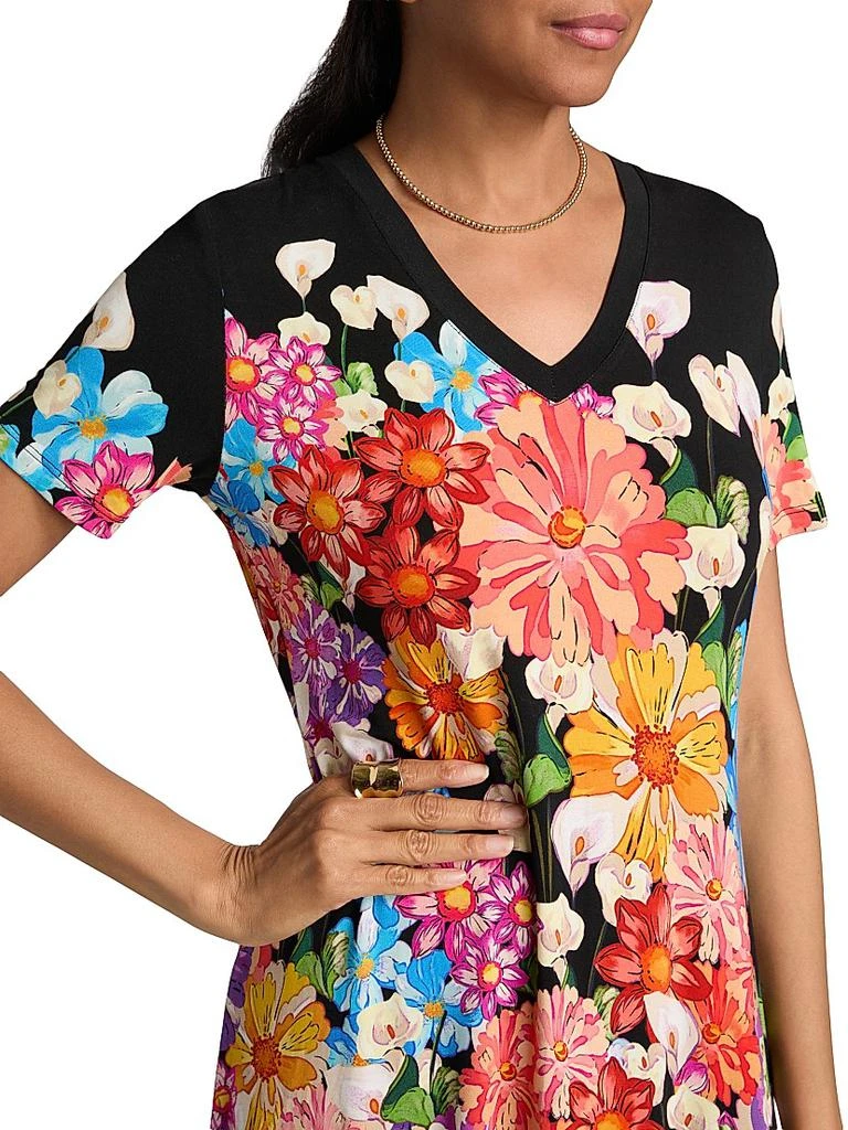 Johnny Was The Janie Favorite V-Neck T-Shirt Dress 6