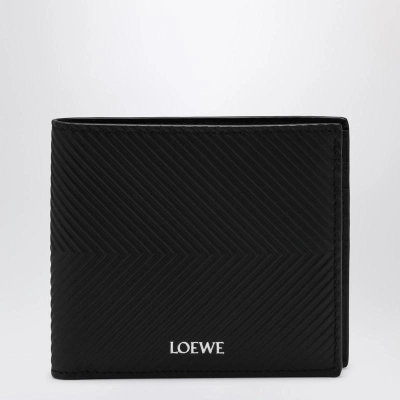 Loewe Bifold wallet in textured black calf leather