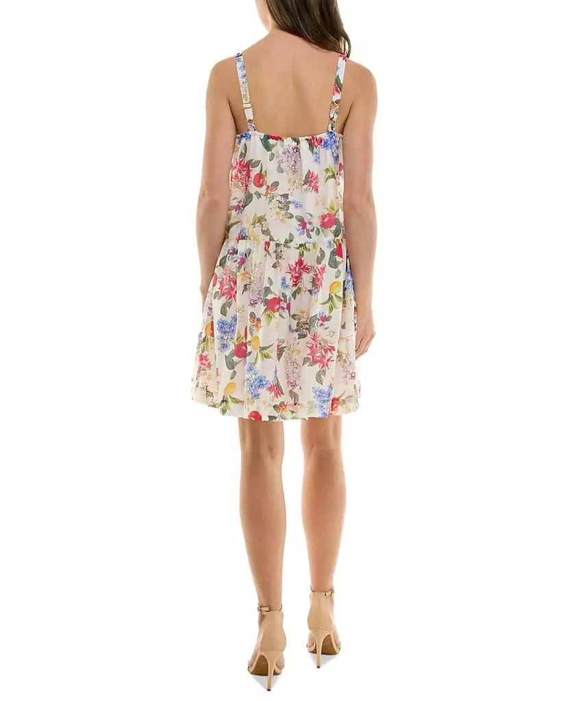 Taylor Petite Printed Pintuck-Bodice Sleeveless Shift Dress 6