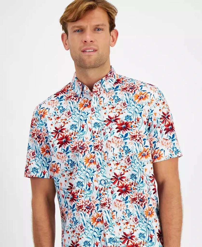 Club Room Men's Cala Regular-Fit Stretch Floral Button-Down Poplin Shirt, Created for Macy's 3