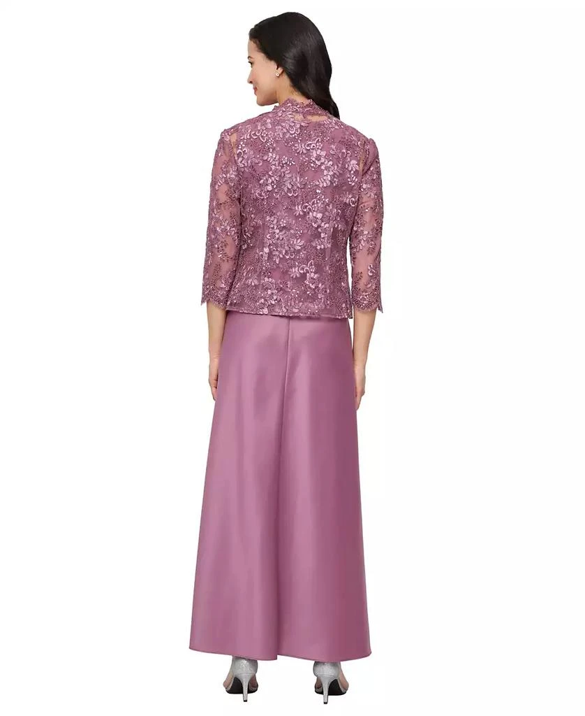 Alex Evenings Women's Stretch Tulle 3/4-Sleeve Jacket Dress 3