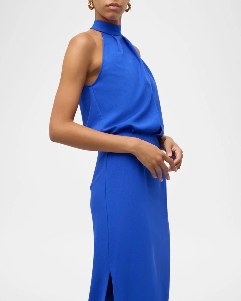 Black Halo Annabeth Draped Halter Column Gown 6