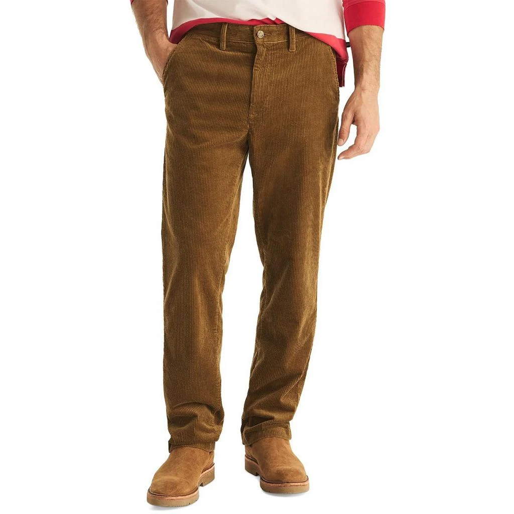 Nautica Mens Ribbed Corduroy Straight Leg Pants 1