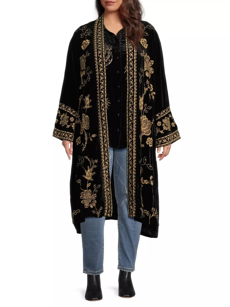 Johnny Was Plus Nyomi Velvet Kimono Coat 2