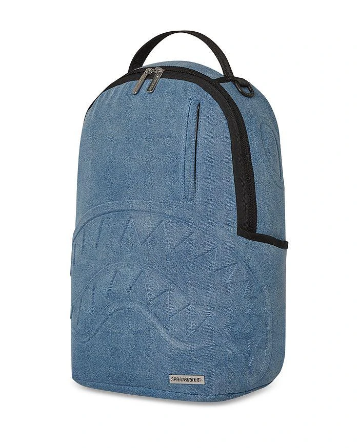 SprayGround Shark Smash Denim DLXS Embossed Backpack 5