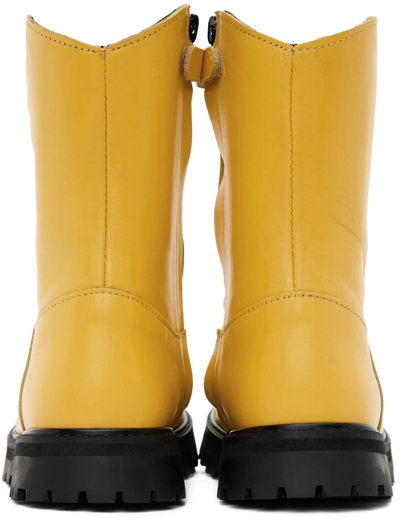 M’A Kids Kids Yellow Faux-Leather Ankle Boots 2