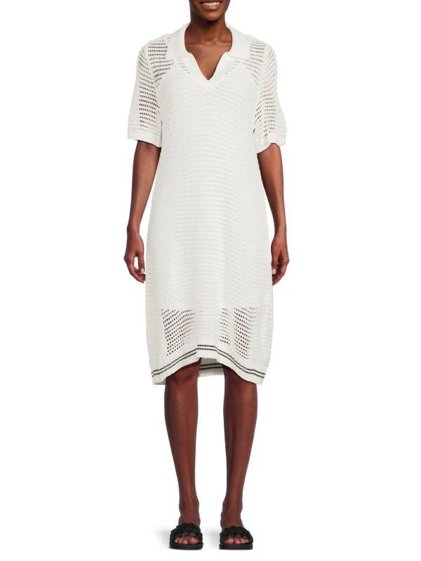 Bobeau Knit Shift Shirt Dress 1