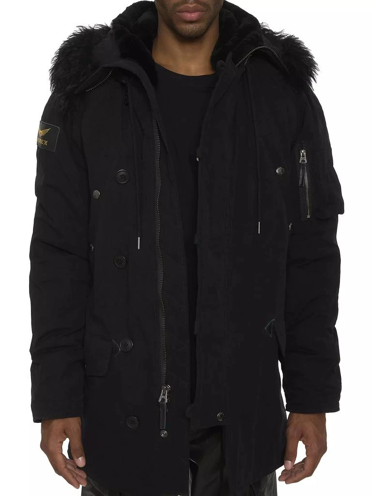 Avirex Snorkel Shearling-Trimmed Flight Coat 3