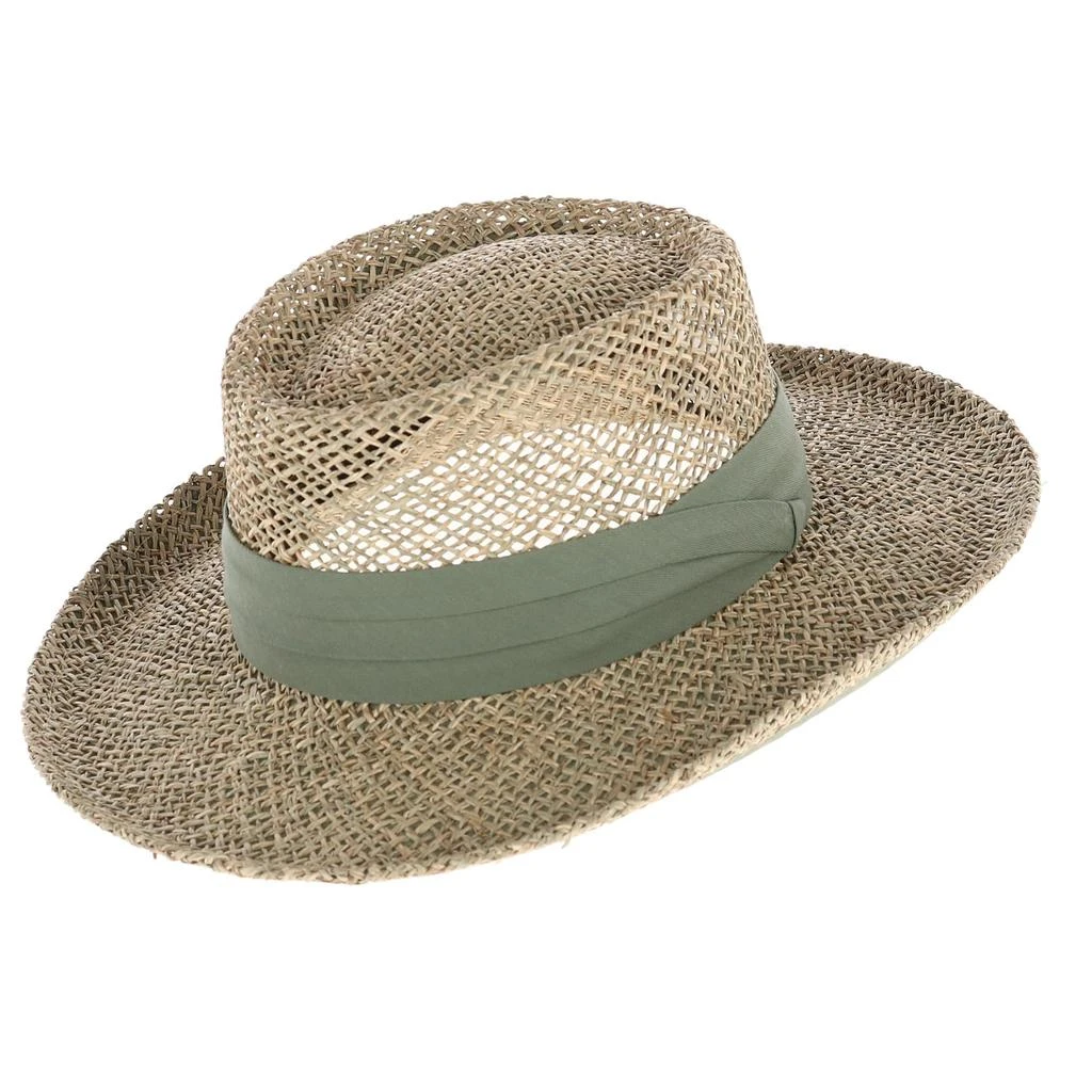 Kenny K Men's Twisted Seagrass Gambler Hat with Pleated Band 1