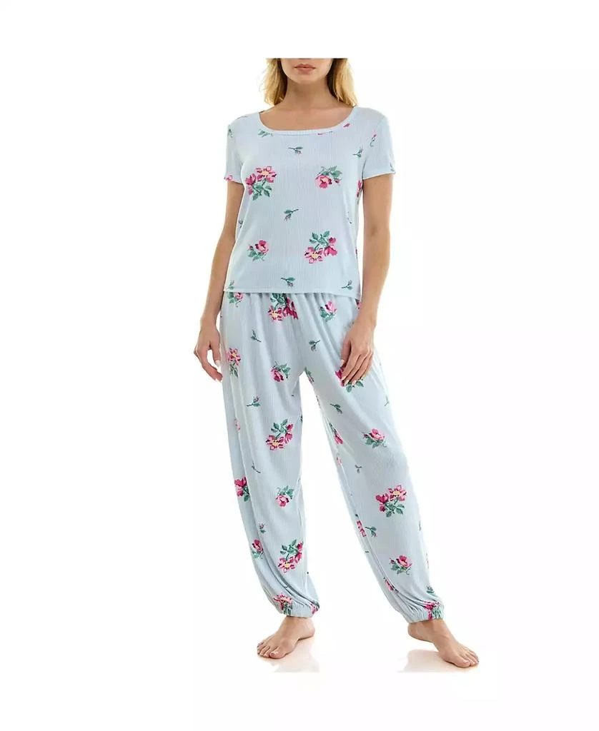 Roudelain Women
s Short-Sleeve T-Shirt 
Balloon Pants, 2-Piece Pajama Set 2