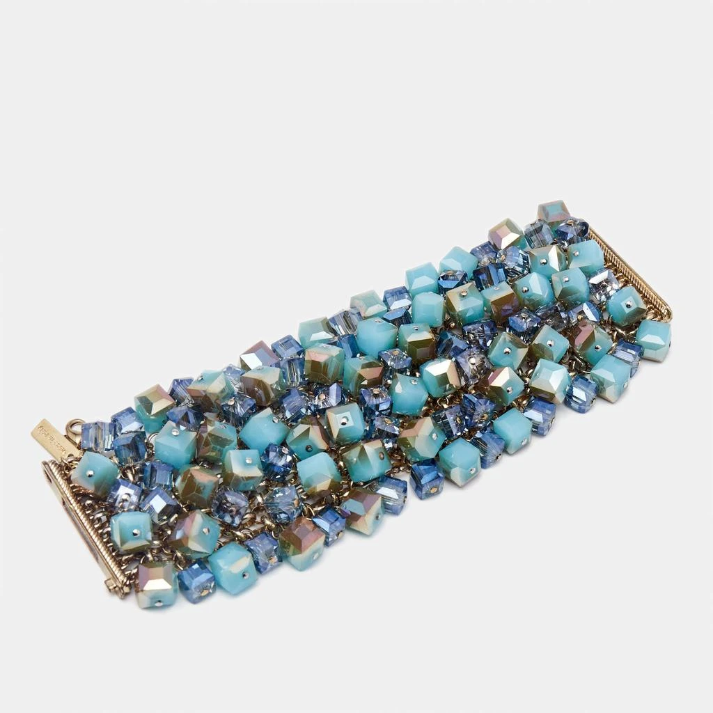 ETRO Etro Crystal Cluster Gold Tone Bracelet