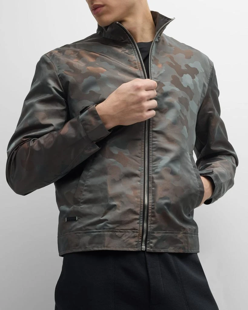 TRUE TRIBE Men's Camo Mock-Neck Track Jacket 6