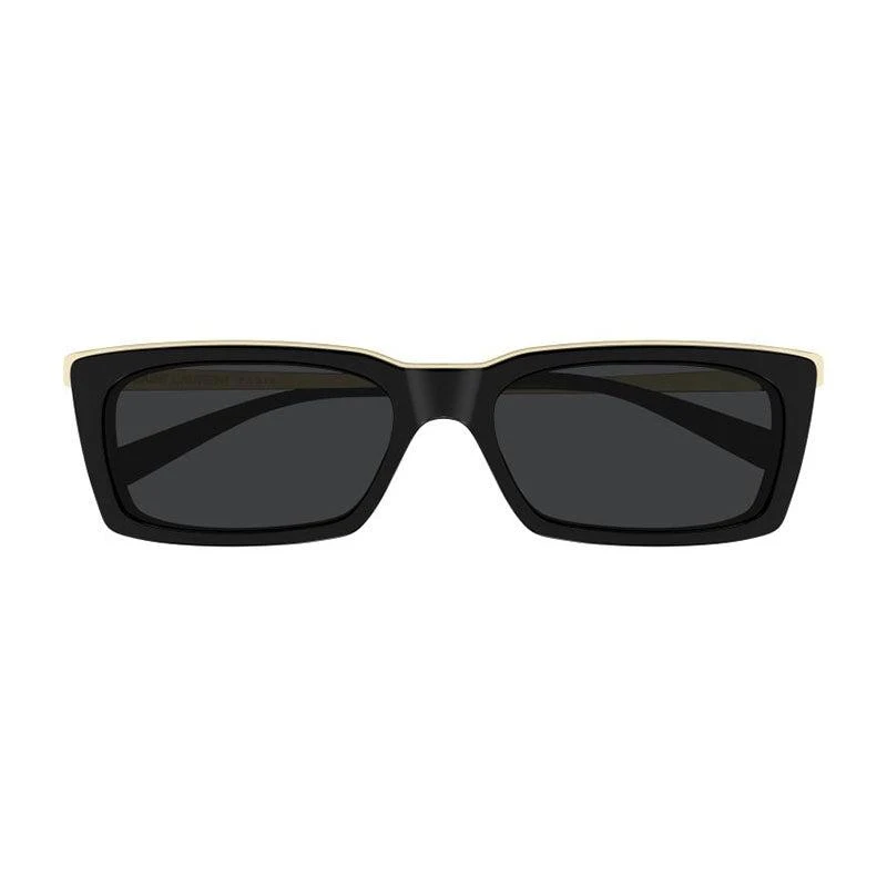 Saint Laurent Black Gold 52mm Rectangular Sunglasses Metal Matte Black Saint Laurent Sunglasses for Women | Nordstrom main image 3
