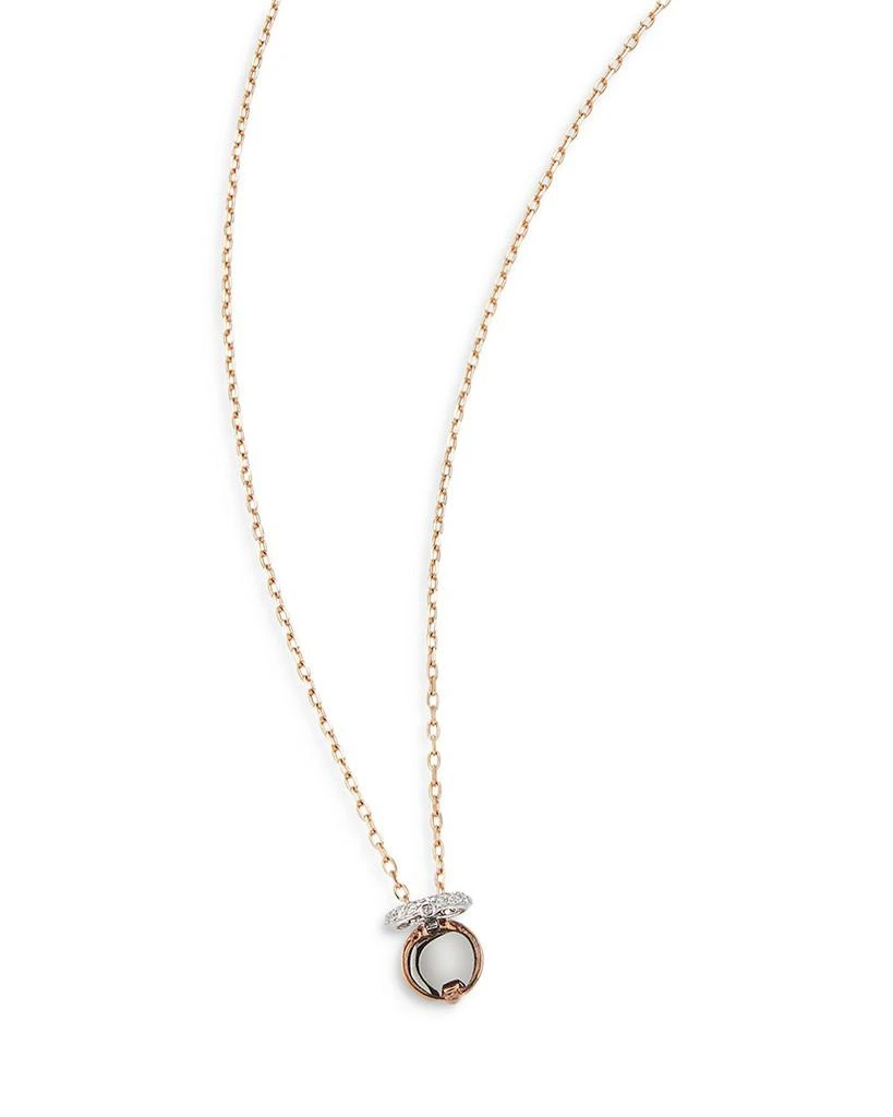Walters Faith 18K Rose & White Gold Diamond Chantecaille Small Pebble Charm Pendant 6