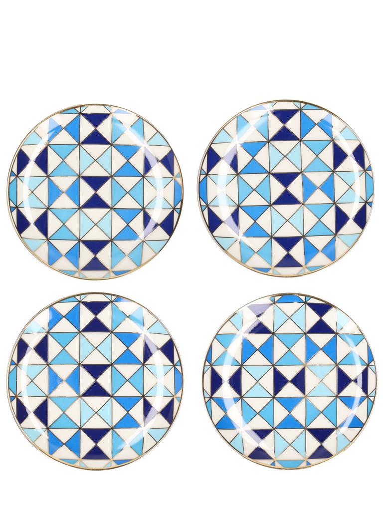 JONATHAN ADLER Set Of 4 Sorrento Porcelain Coasters