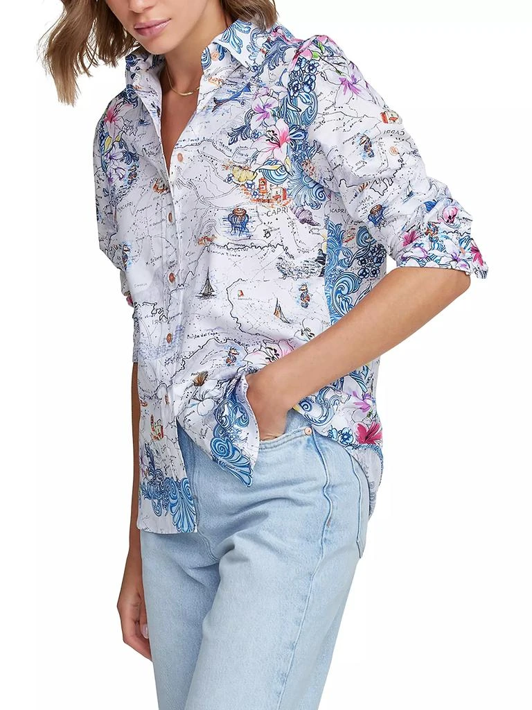 Robert Graham Hadley Graphic Stretch-Cotton Shirt 5