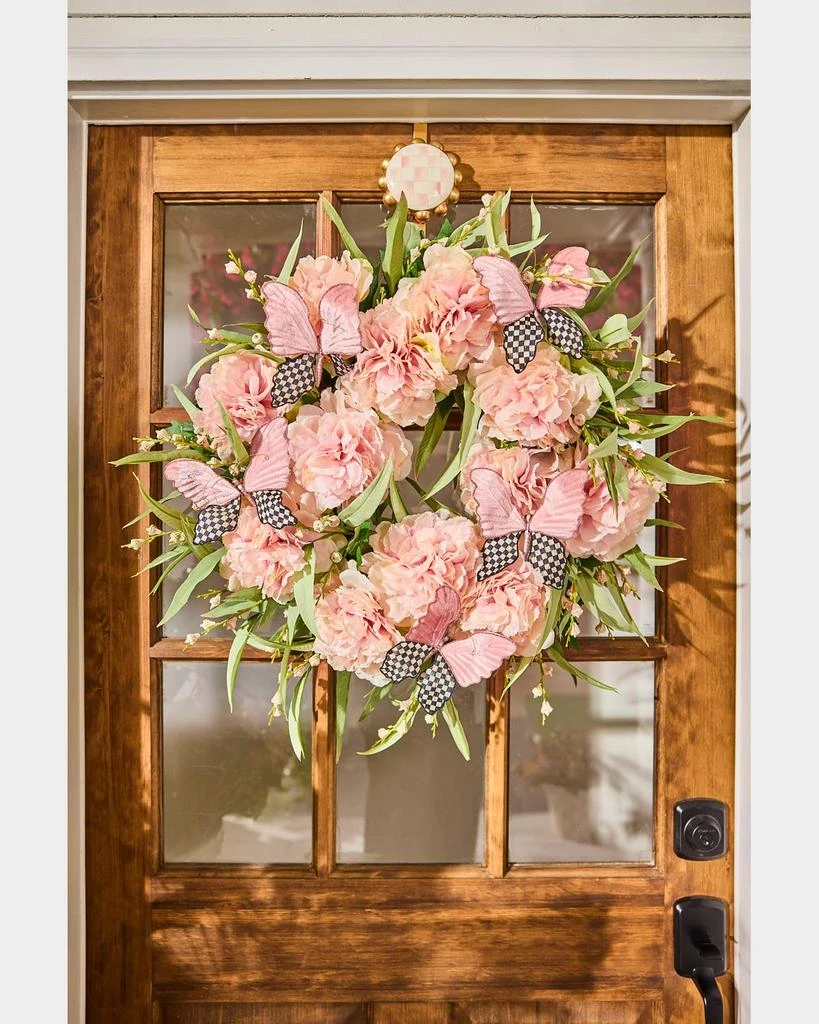 MacKenzie-Childs Butterfly Meadow Peony 26" Wreath 3