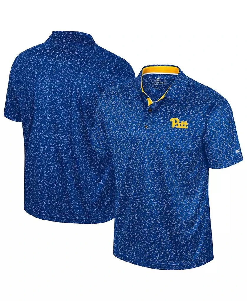 Colosseum Men's Royal Pitt Panthers Sublimated Golf Polo Shirt 1