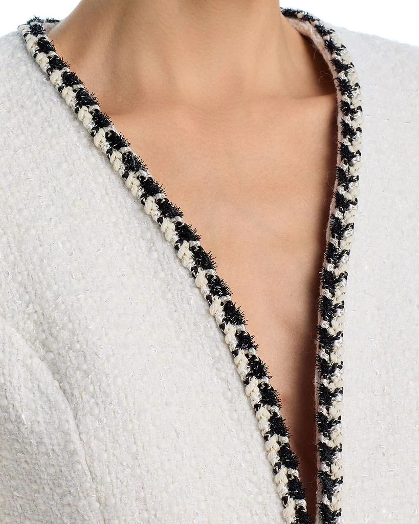 AQUA Tweed Fringe Trim Jacket 5