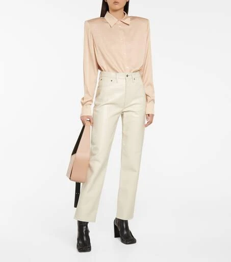 Magda Butrym Logo-print stretch-silk shirt 2