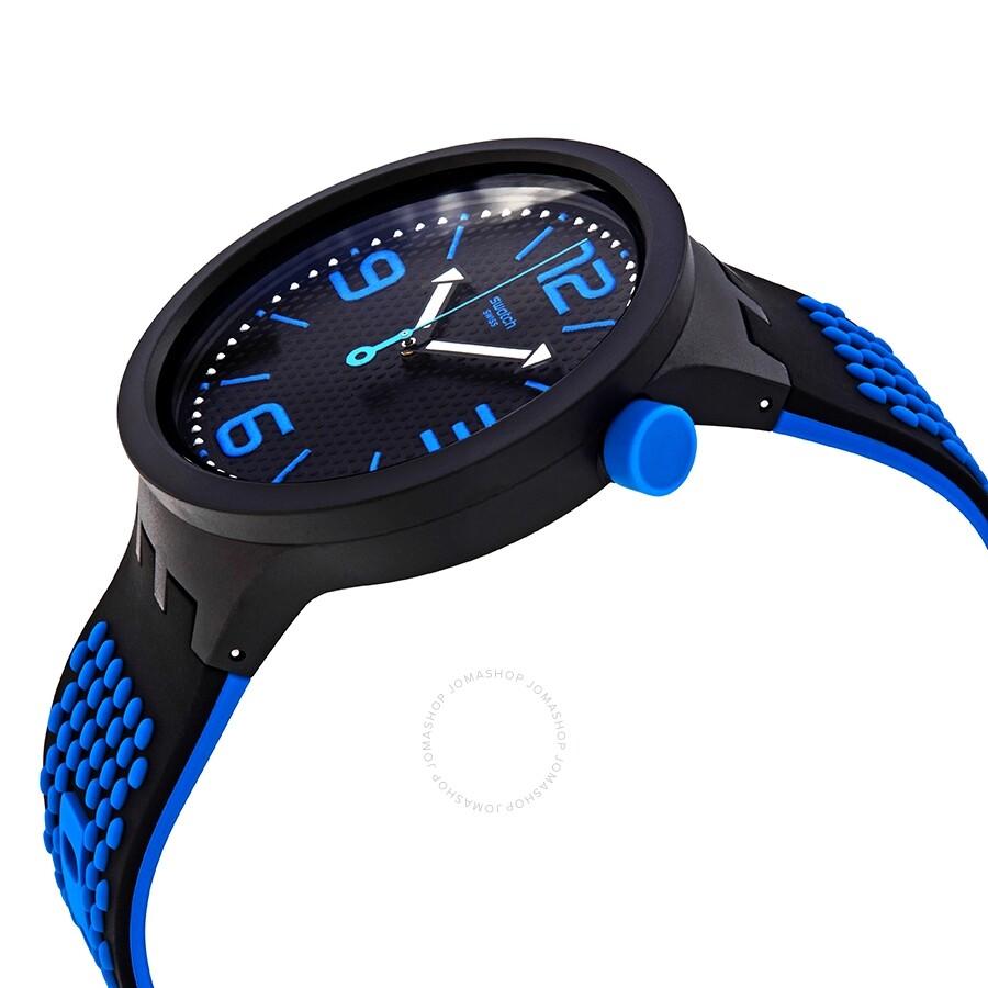 Swatch BBBlue Quartz Black Dial Men's Watch SO27B101