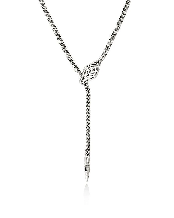 John Hardy Sterling Silver Naga Blue Sapphire Dragon Lariat Necklace, 23" 6