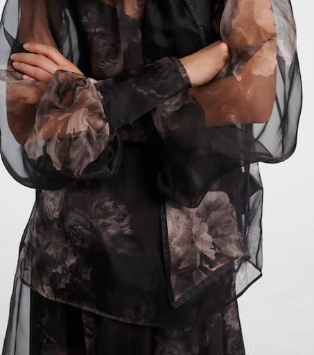 Zimmermann Hypnotic floral silk organza blouse 5