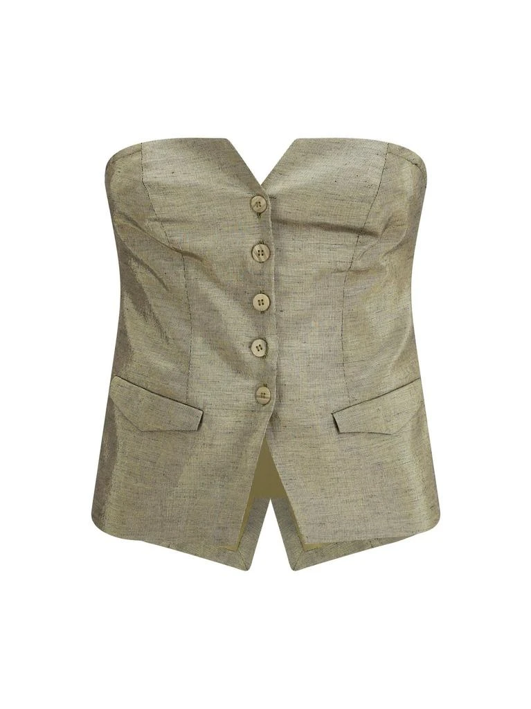 FORTE_FORTE Forte Forte Buttoned Bustier Top