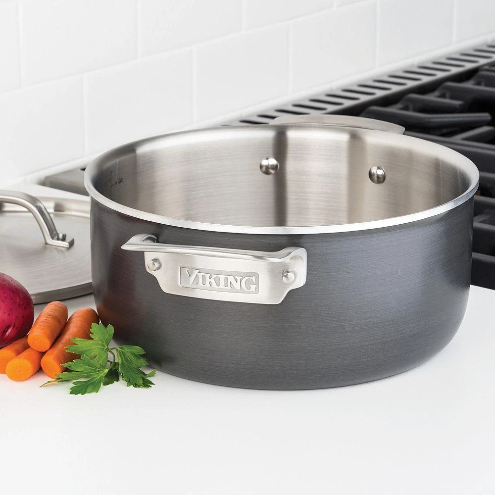 Viking Hard Anodized 10 Pc Cookware Set with Stainless Steel Interior 7