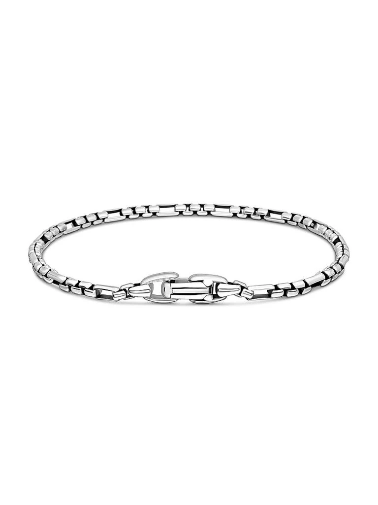 David Yurman Open Station Box Chain Bracelet in Sterling Silver, 3mm 5