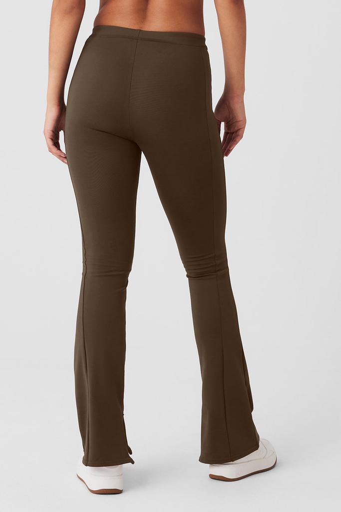 Alo Yoga High-Waist 7/8 Zip It Flare Legging - Espresso