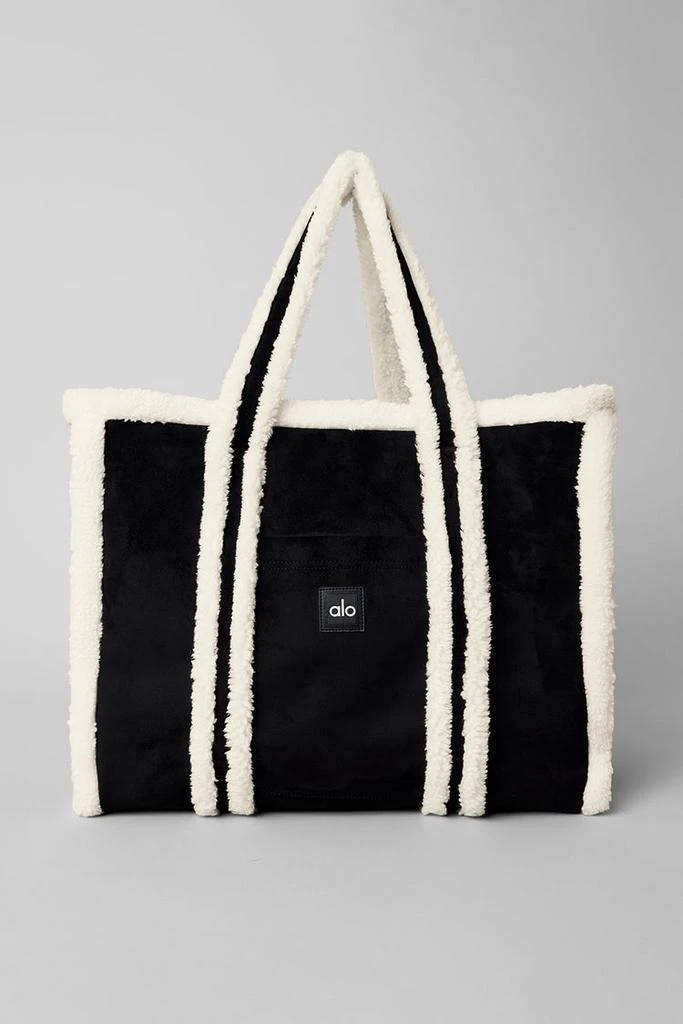 Alo Winterfun Tote Bag - Black/Ivory 1