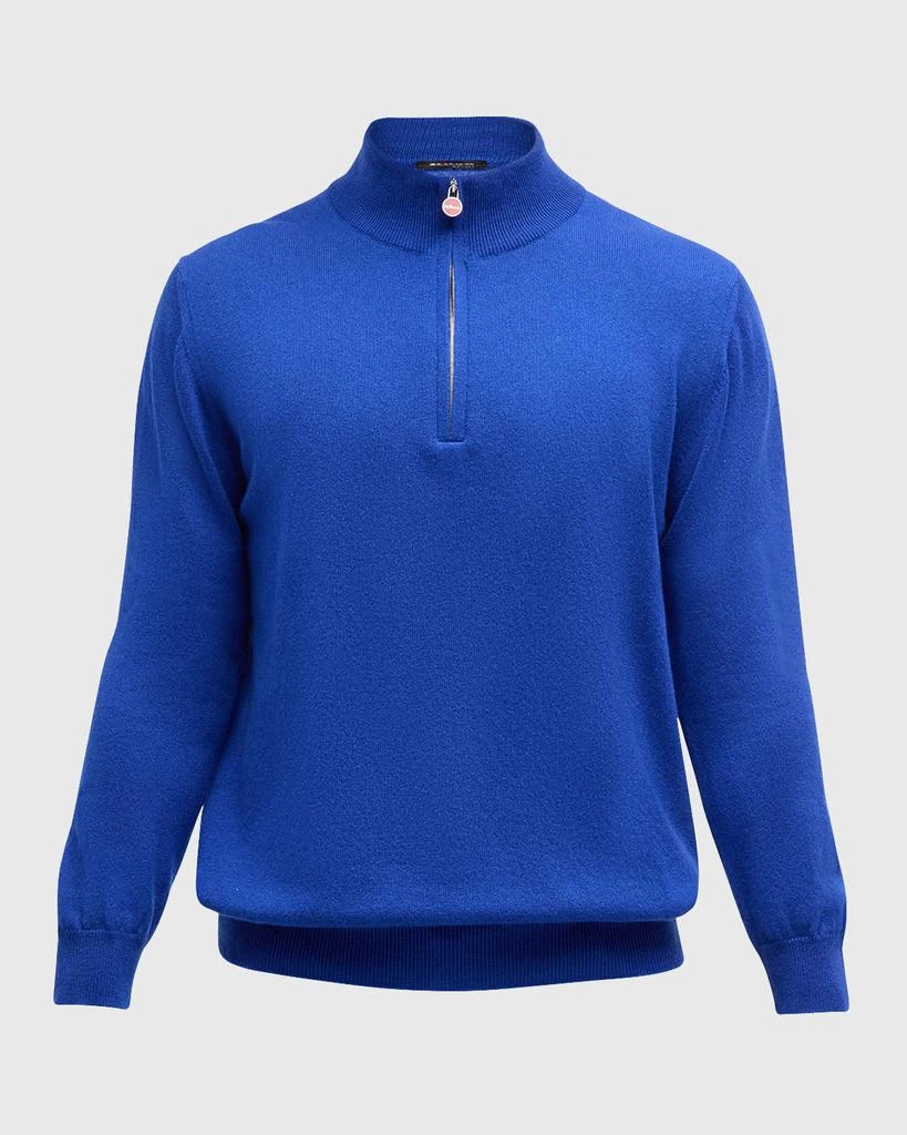 Kiton Men's Cashmere Quarter-Zip Sweater 1