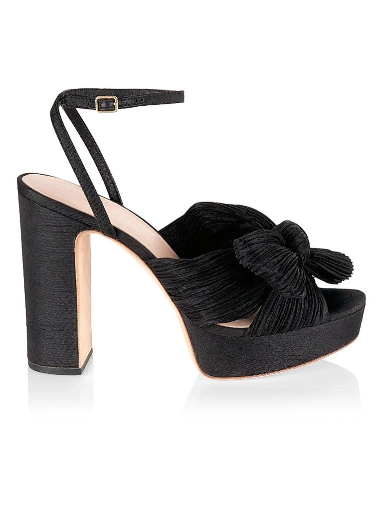 Loeffler Randall Natalia 115MM Pleated Bow Platform Sandals 1