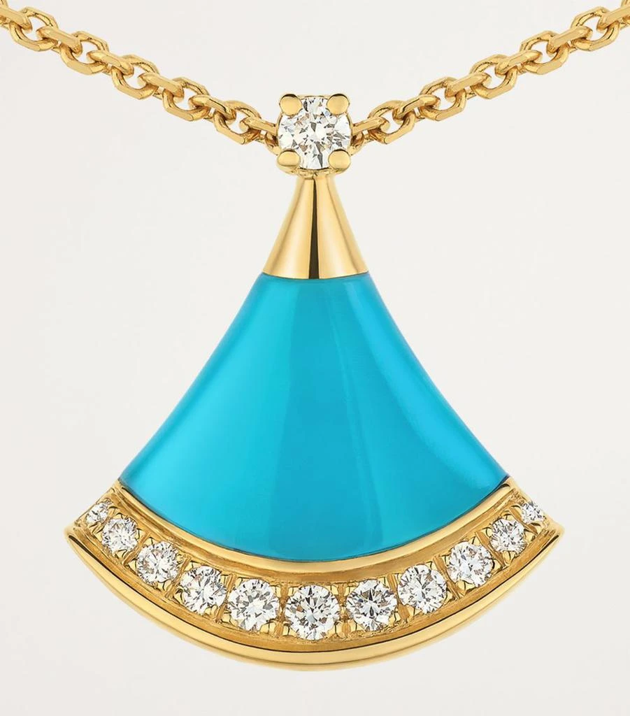 BVLGARI Rose Gold, Diamond and Turquoise Divas’ Dream Necklace 4